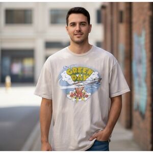 Green Day Dookie Graphic Tee Adult XL Tie Dye Band Concert Grunge Retro Y2K Worn